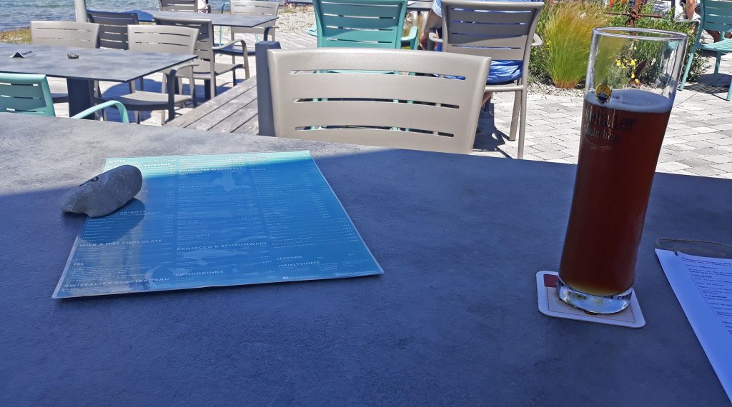 Insel Reichenau: Terrasse des Ausflugslokals im Strandbad